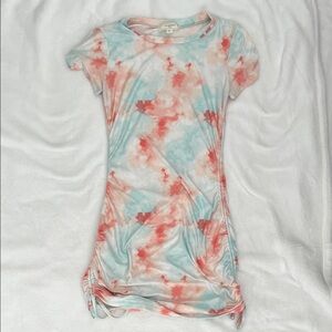 Tie-Dye Ruched Dress
